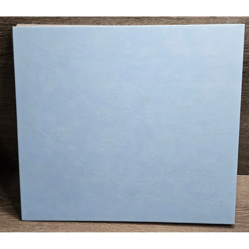 Light Blue Photo Album Scrapbook Memory Hardcover Clear 13x14 Heavy Duty Vintage